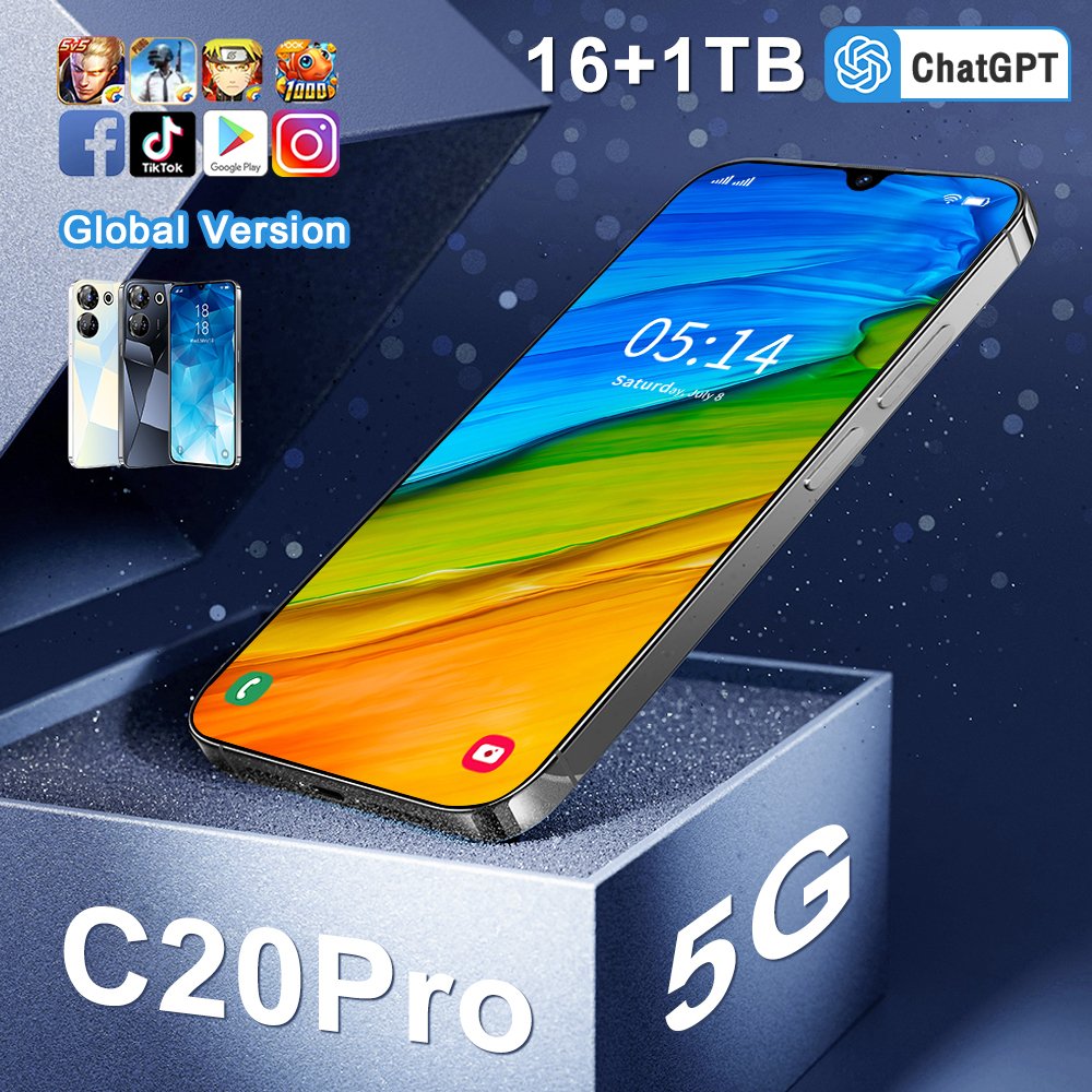 Wholesale Cheap Mobile Phones Original Unlocked 5g Smartphone 16+1TB Mobile Phone Cell Gaming Phone 3G&4G smartphone